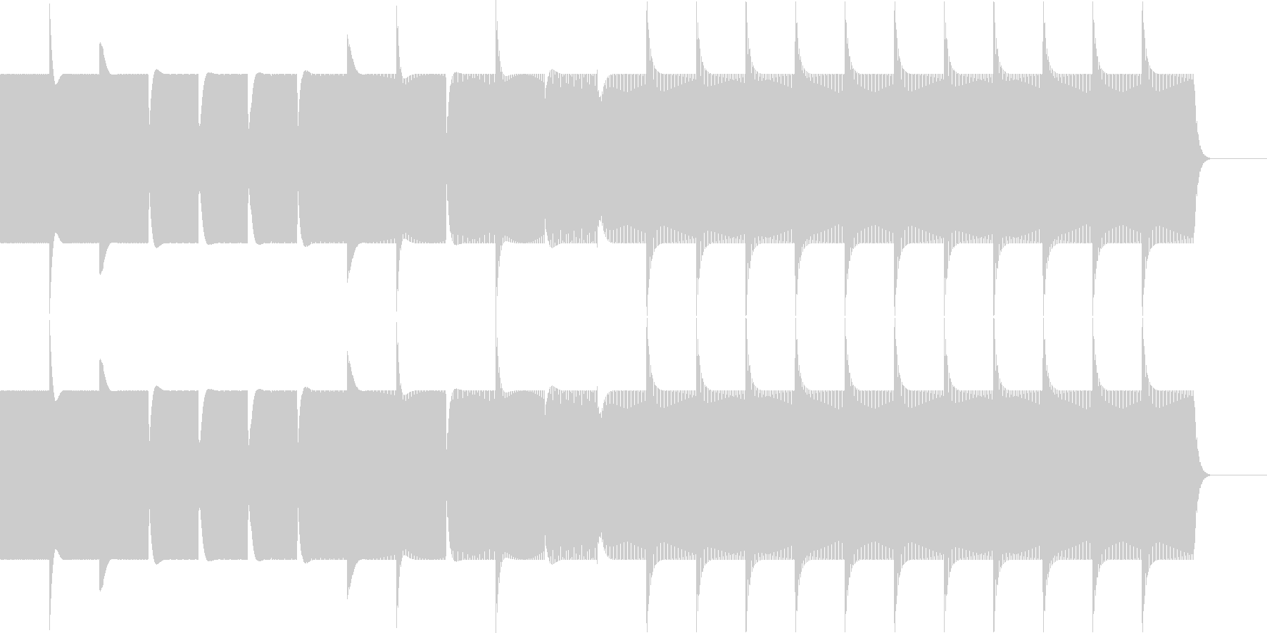 下降音の未再生の波形