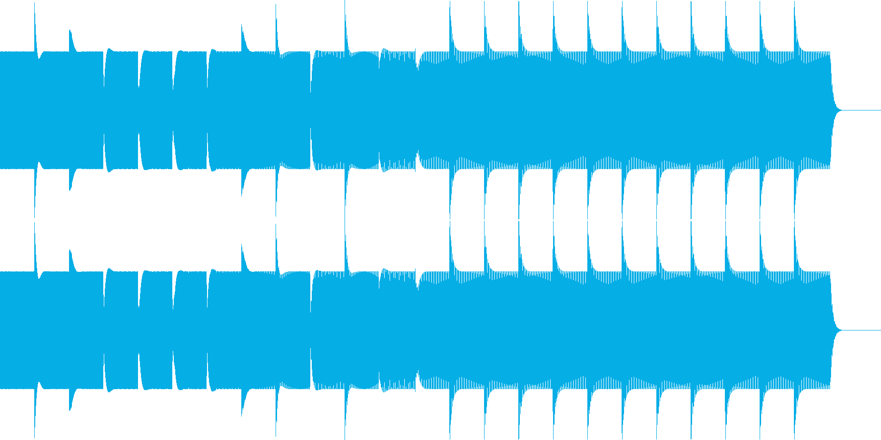 下降音の再生済みの波形