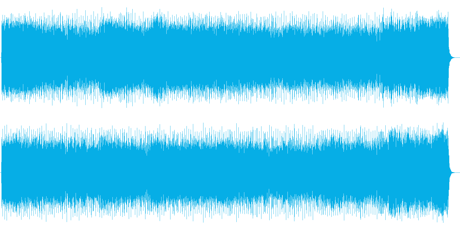 激しく勢いあるギターによるハードロックの再生済みの波形