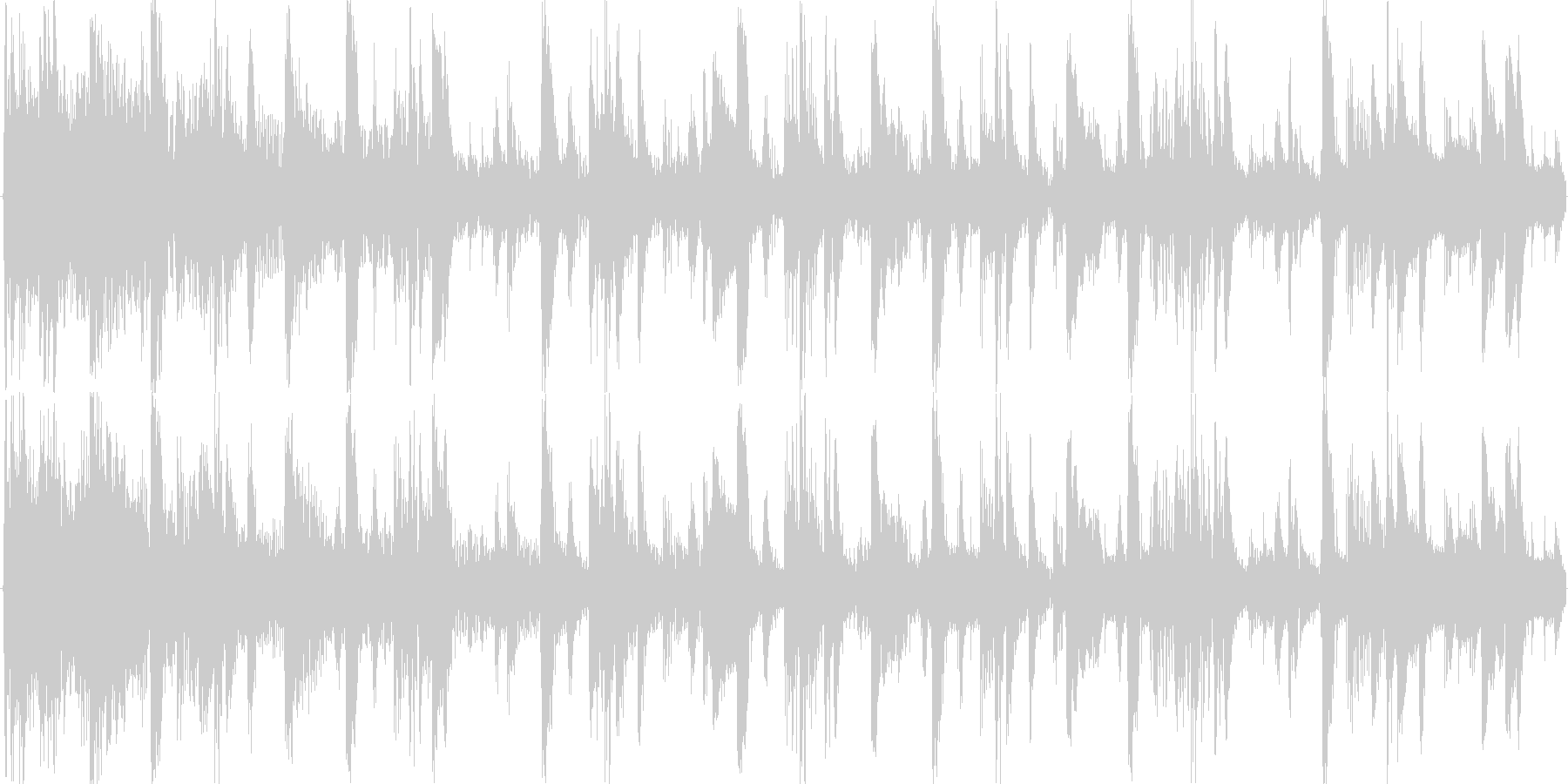 ドラムンベースを基本にした楽曲です。の未再生の波形