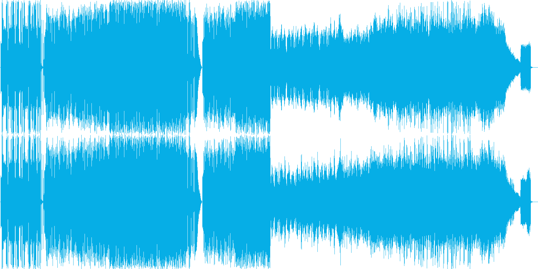 異国情緒のあるピコピコ曲の再生済みの波形