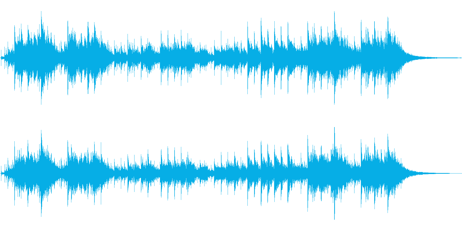 シンセの音色がかわいいジングルの再生済みの波形