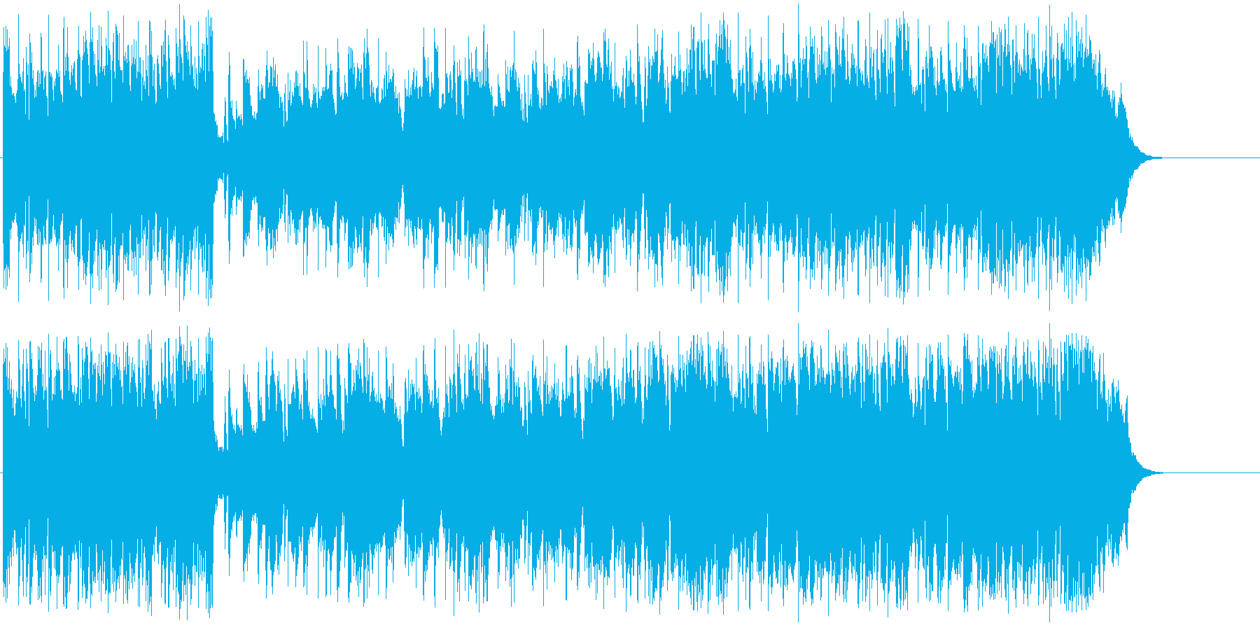 晴ればれとしたオープニング向けの再生済みの波形