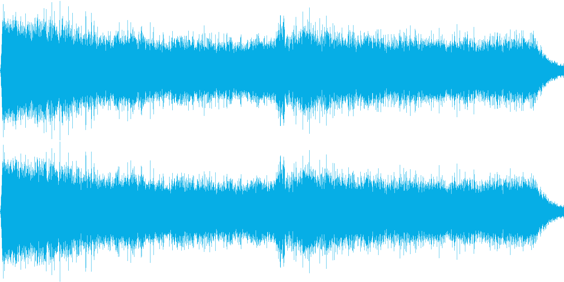 雨が降ってるような音の再生済みの波形