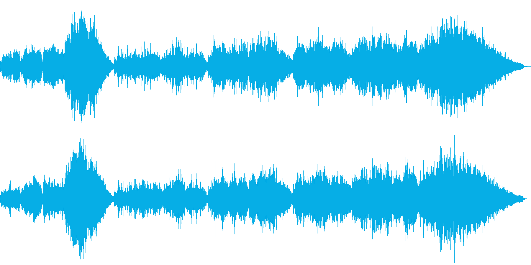 生命の誕生や息吹を呼び起こすピアノ弦楽曲の再生済みの波形