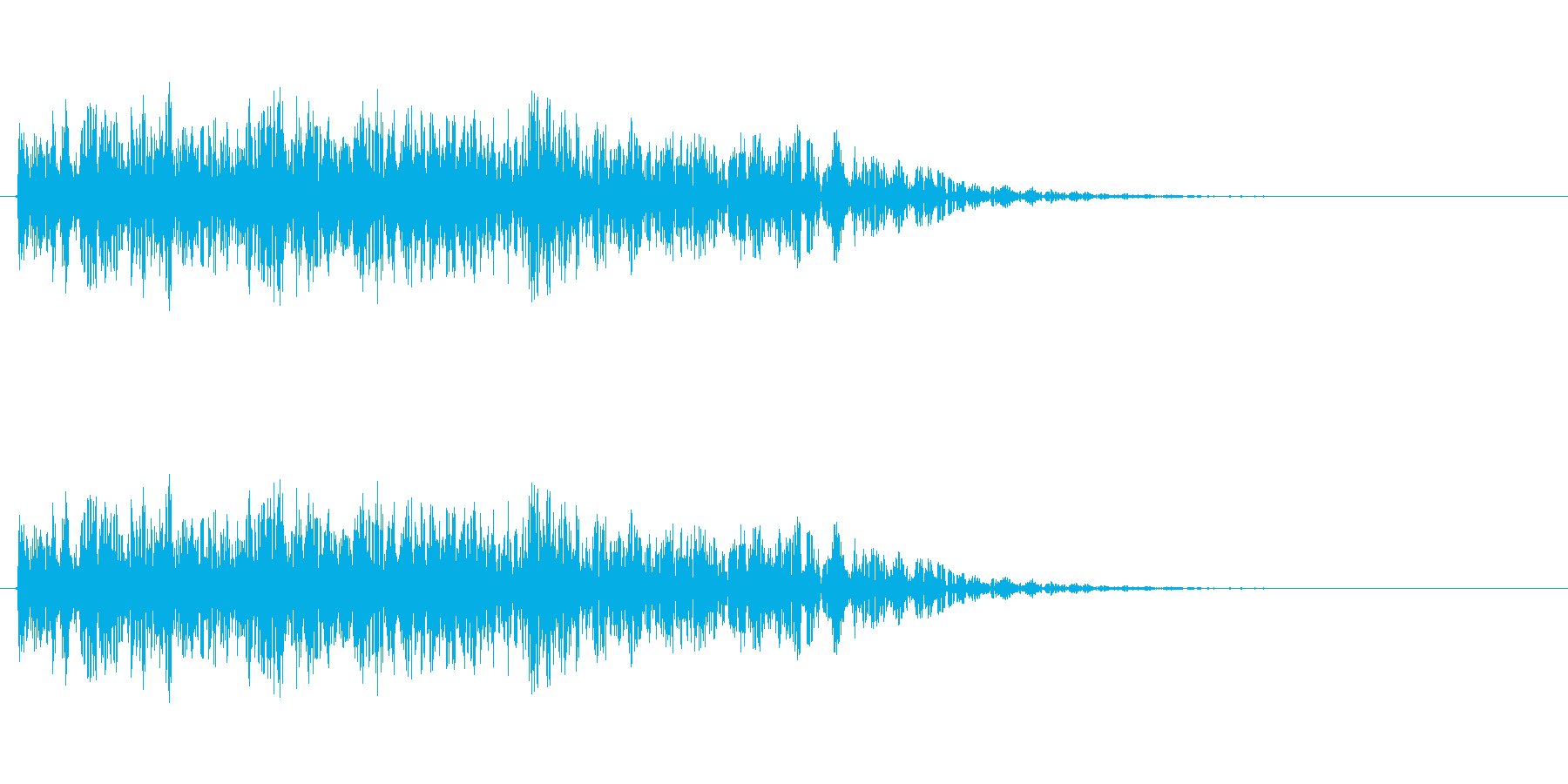 爆発音ですの再生済みの波形