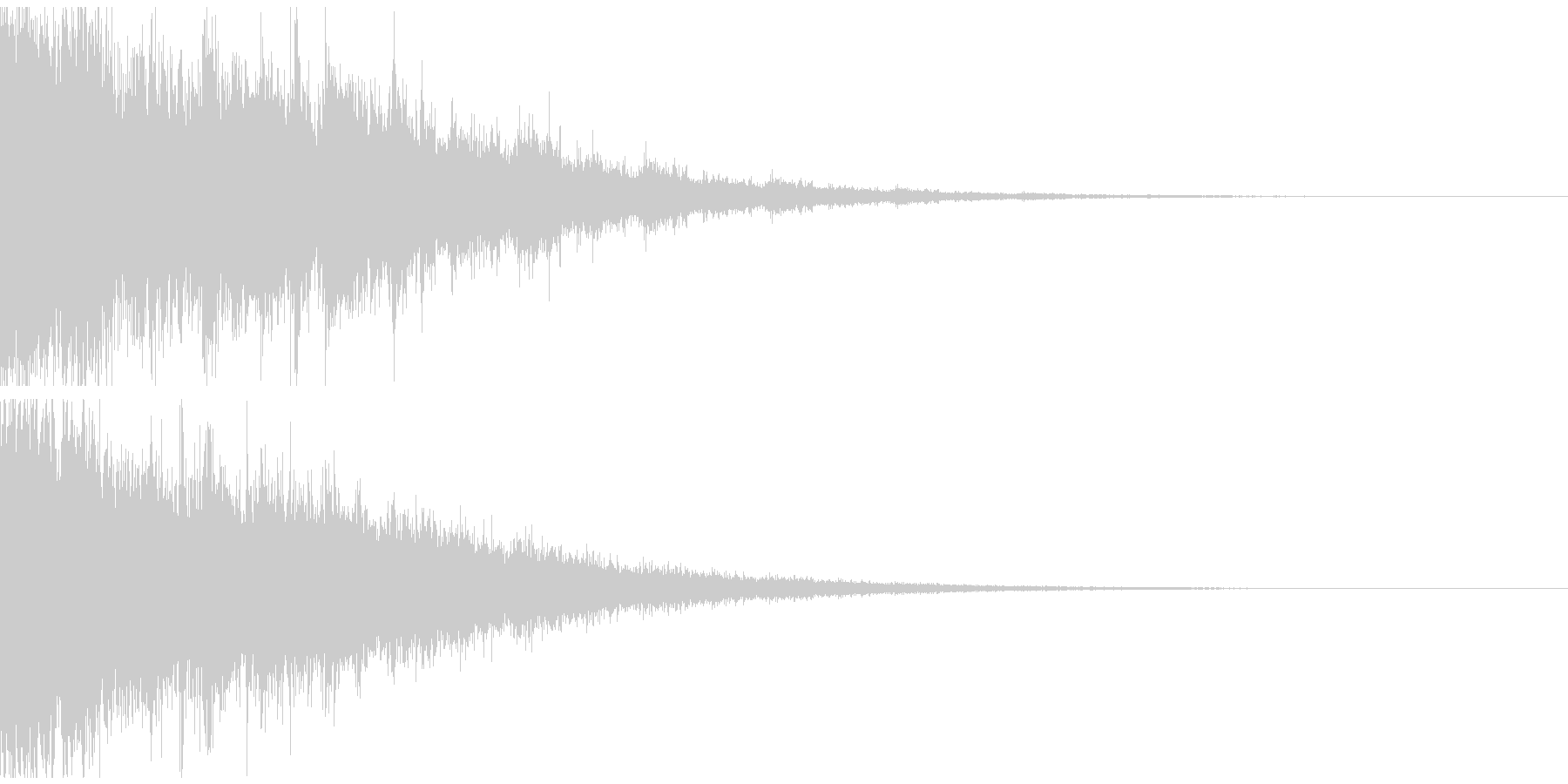 パリーンというガラスの破壊音の未再生の波形