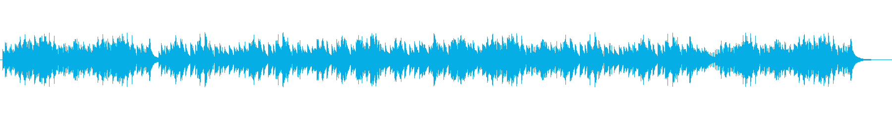 可愛らしくアップテンポなオルゴール曲の再生済みの波形