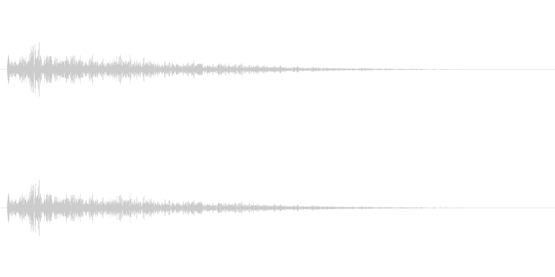 ドアの閉まる音(残響音)の未再生の波形