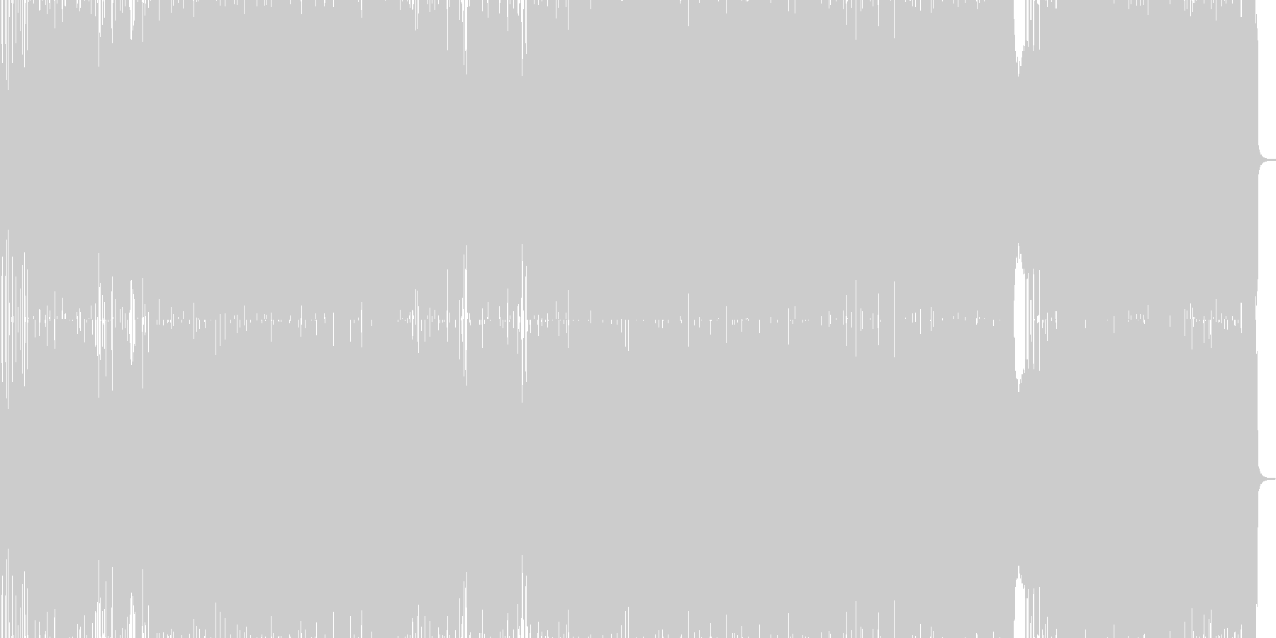 勢いのあるハードロックの未再生の波形