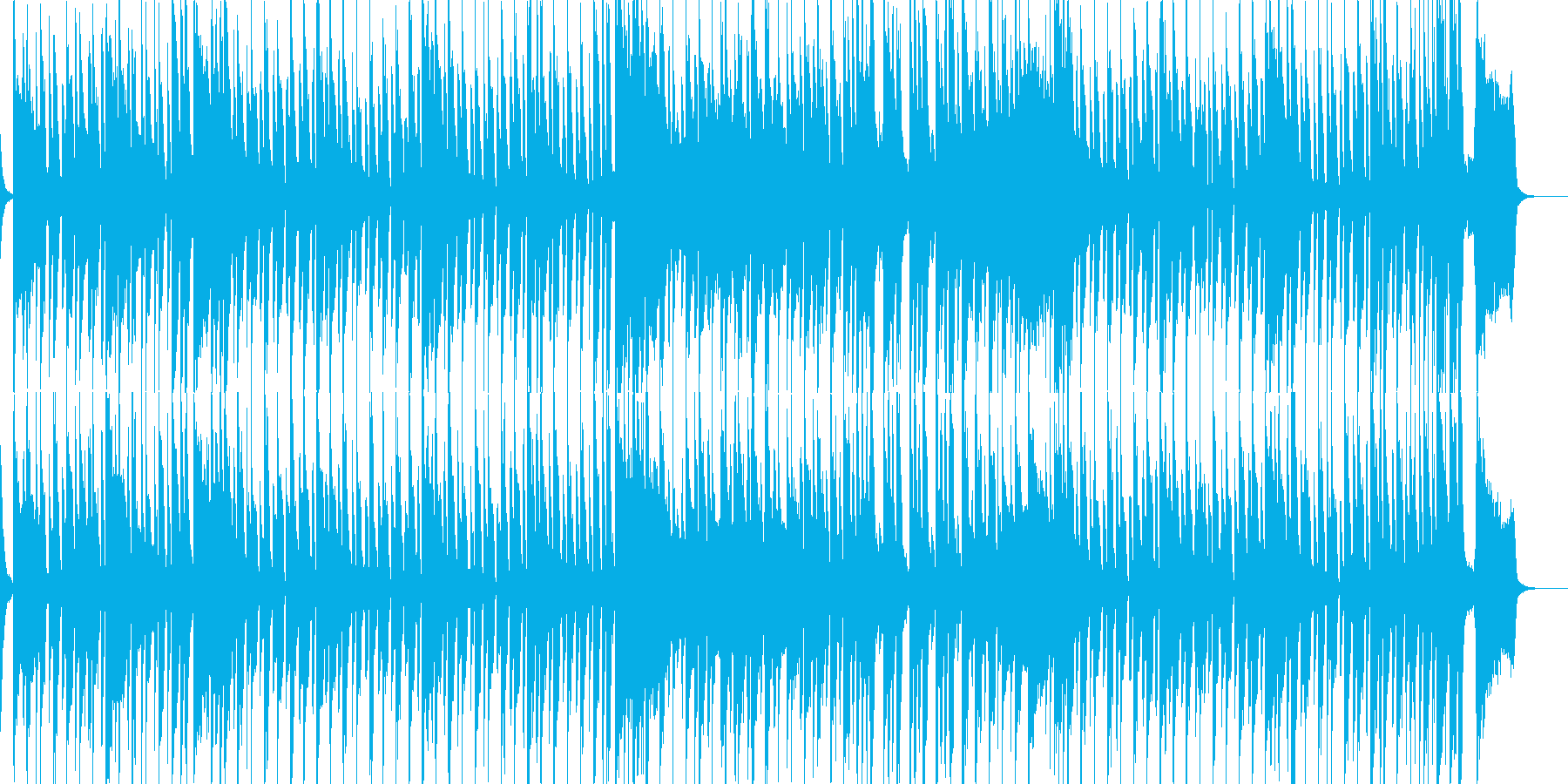 子供向けのわんぱくなBGMの再生済みの波形