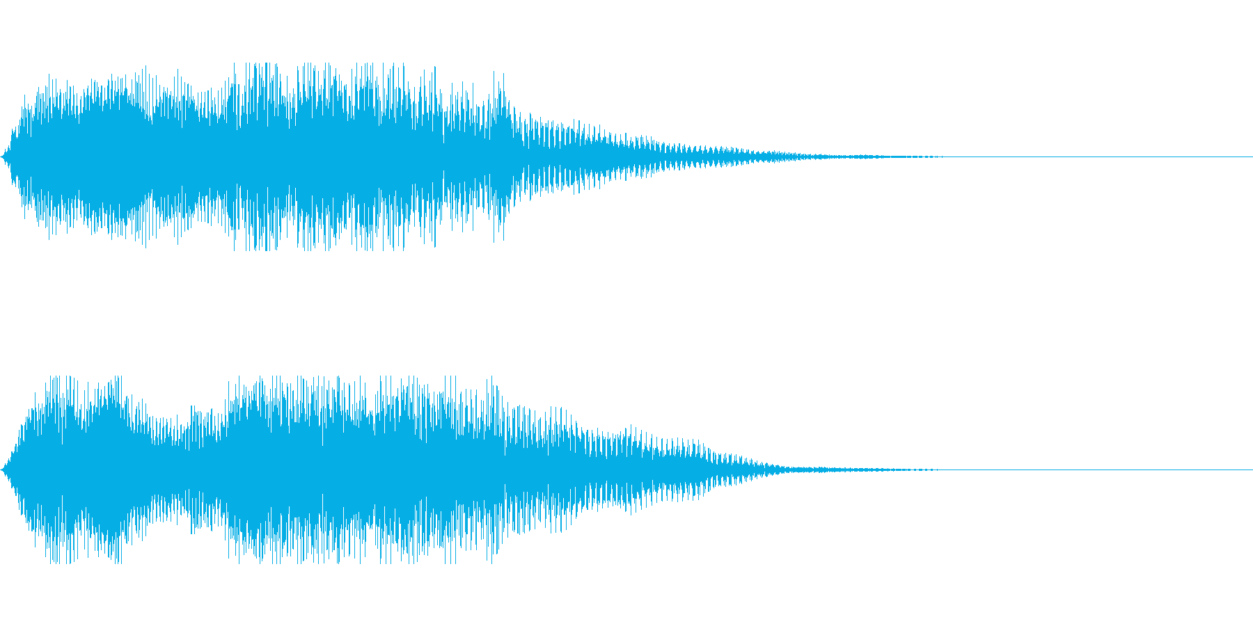 開閉音(電子音)の再生済みの波形