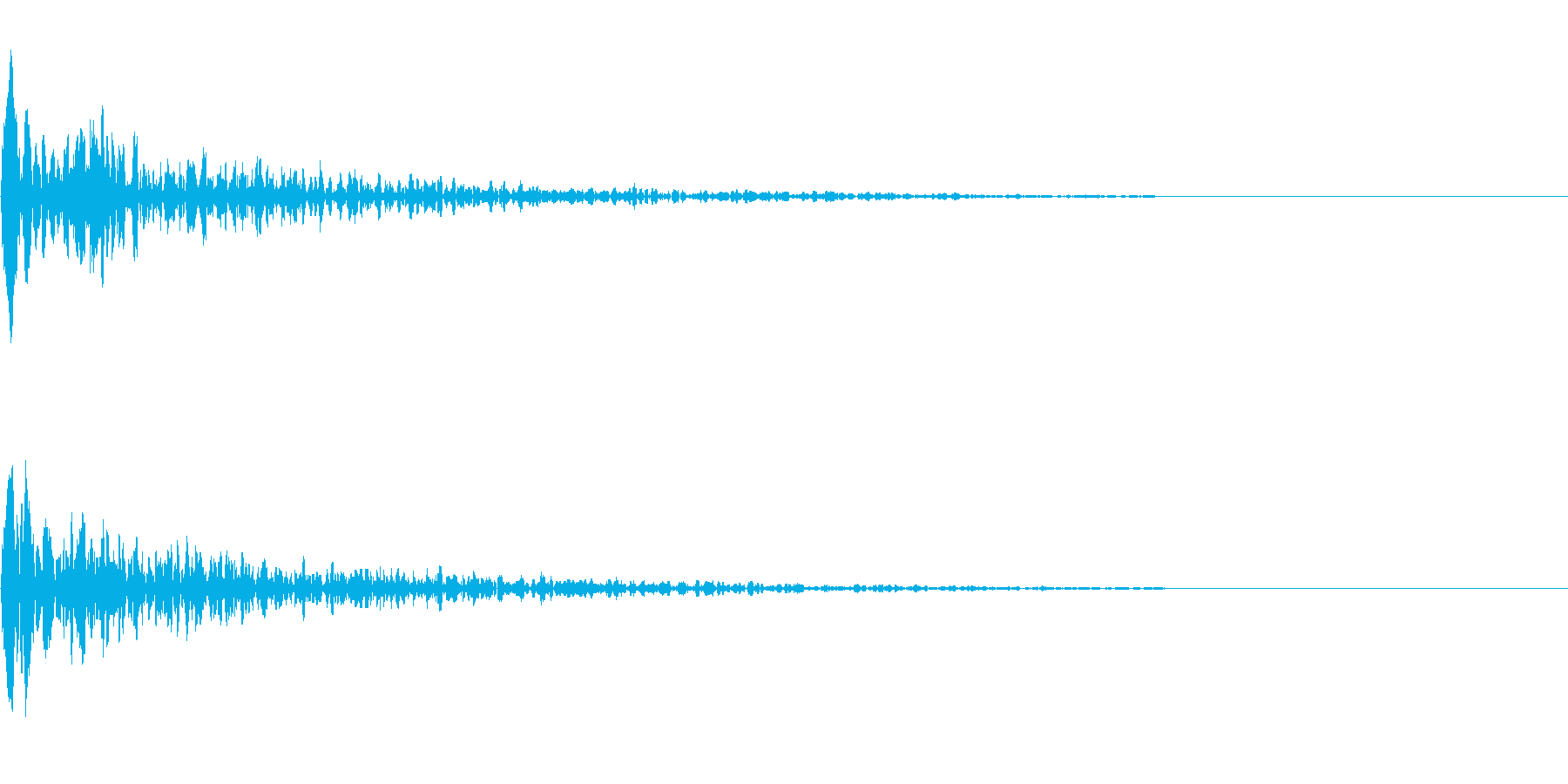 ドーン(映画の予告で聞くような音)の再生済みの波形