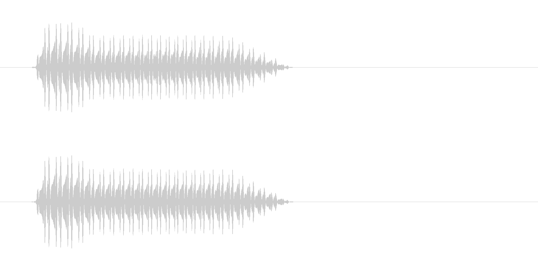 ぷぅ〜(おならのような音)の未再生の波形