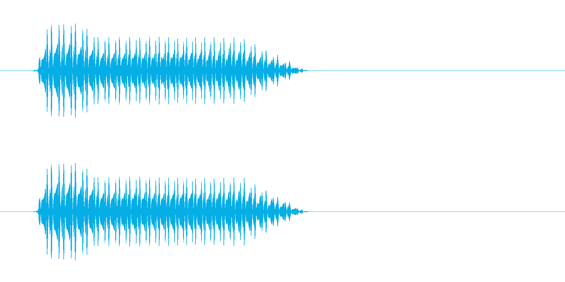 ぷぅ〜(おならのような音)の再生済みの波形