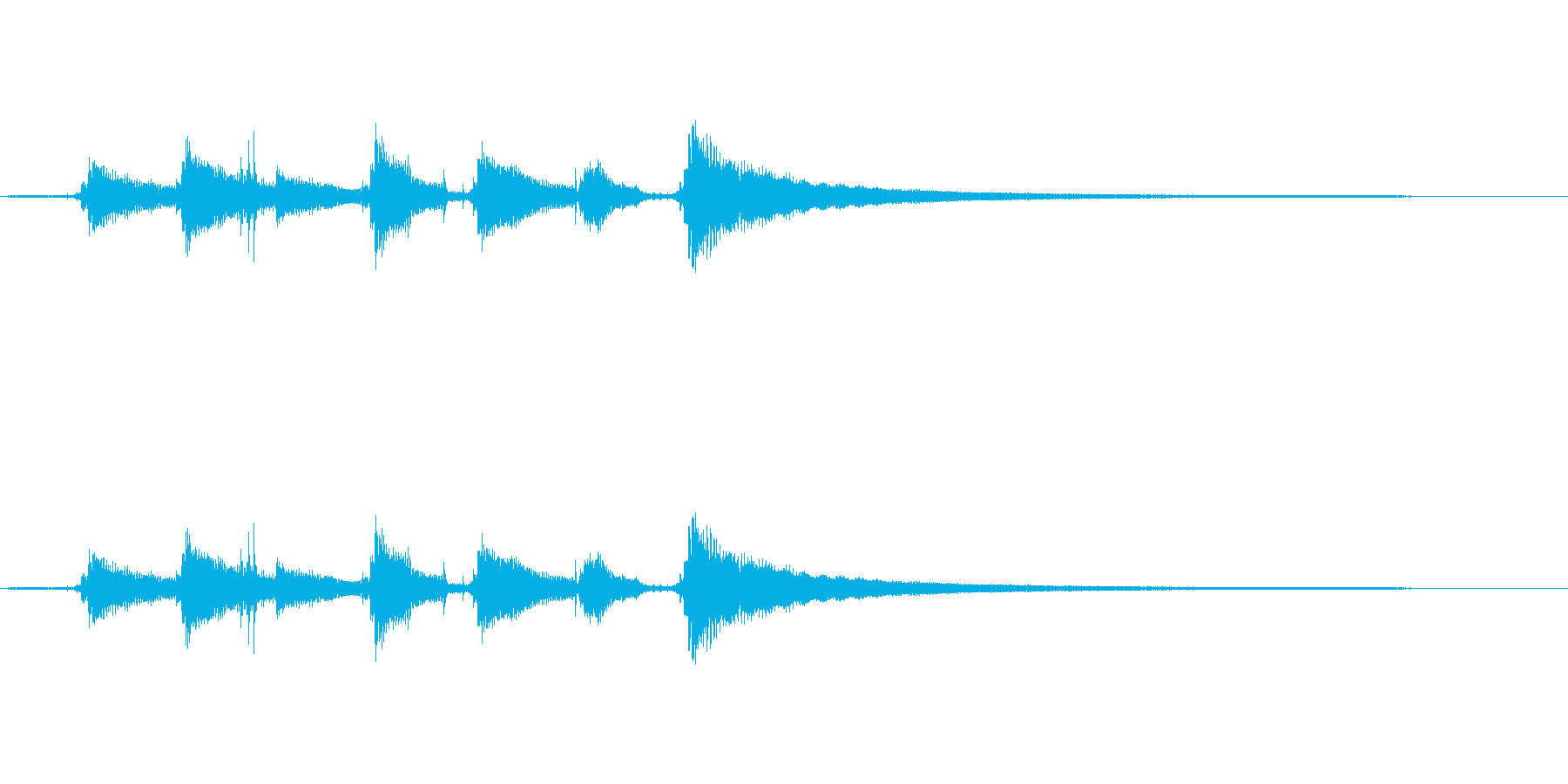 【生音】ウクレレののんびりなコード効果音の再生済みの波形