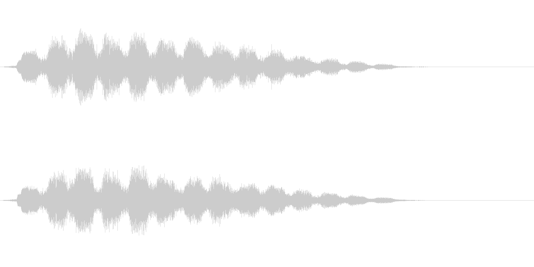 波と電子音からなる短めのジングルの未再生の波形