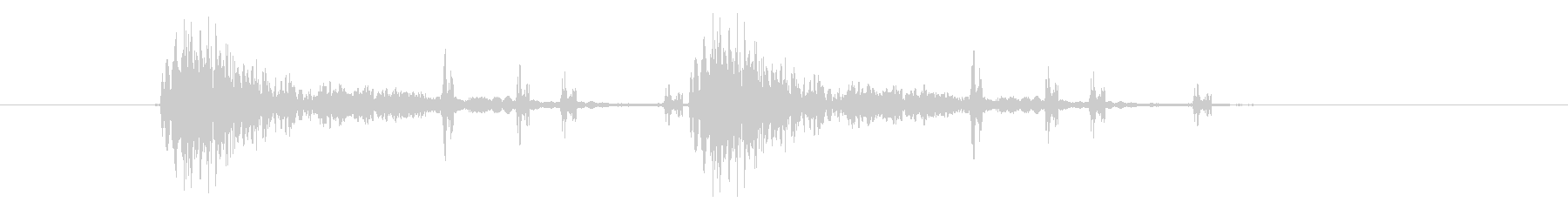 ドンチャチャドンチャチャ(リズムある音)の未再生の波形
