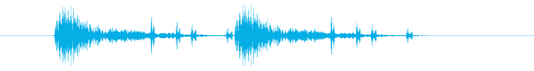 ドンチャチャドンチャチャ(リズムある音)の再生済みの波形