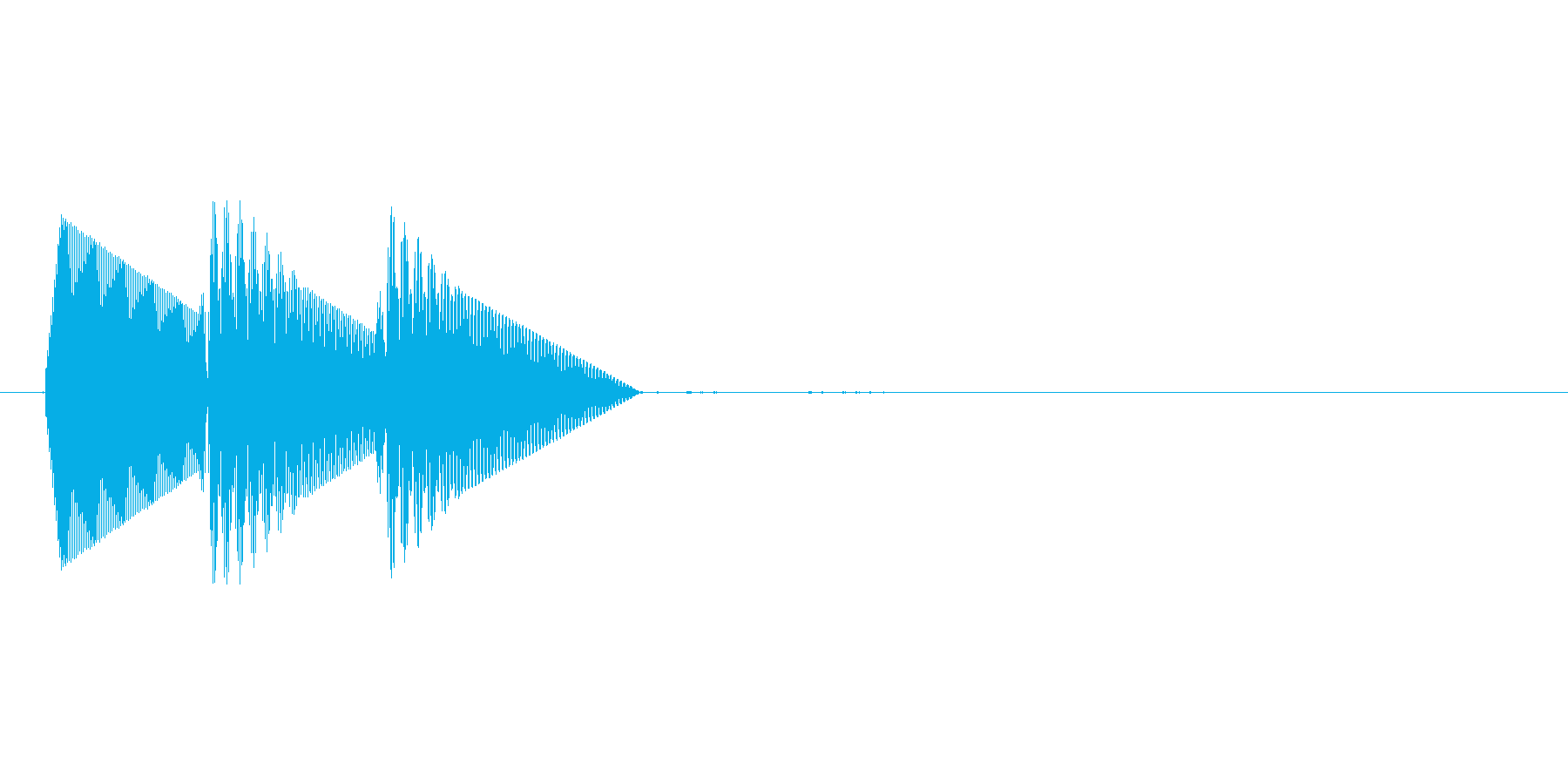 8bitのシステム音ピロン↓低音の再生済みの波形
