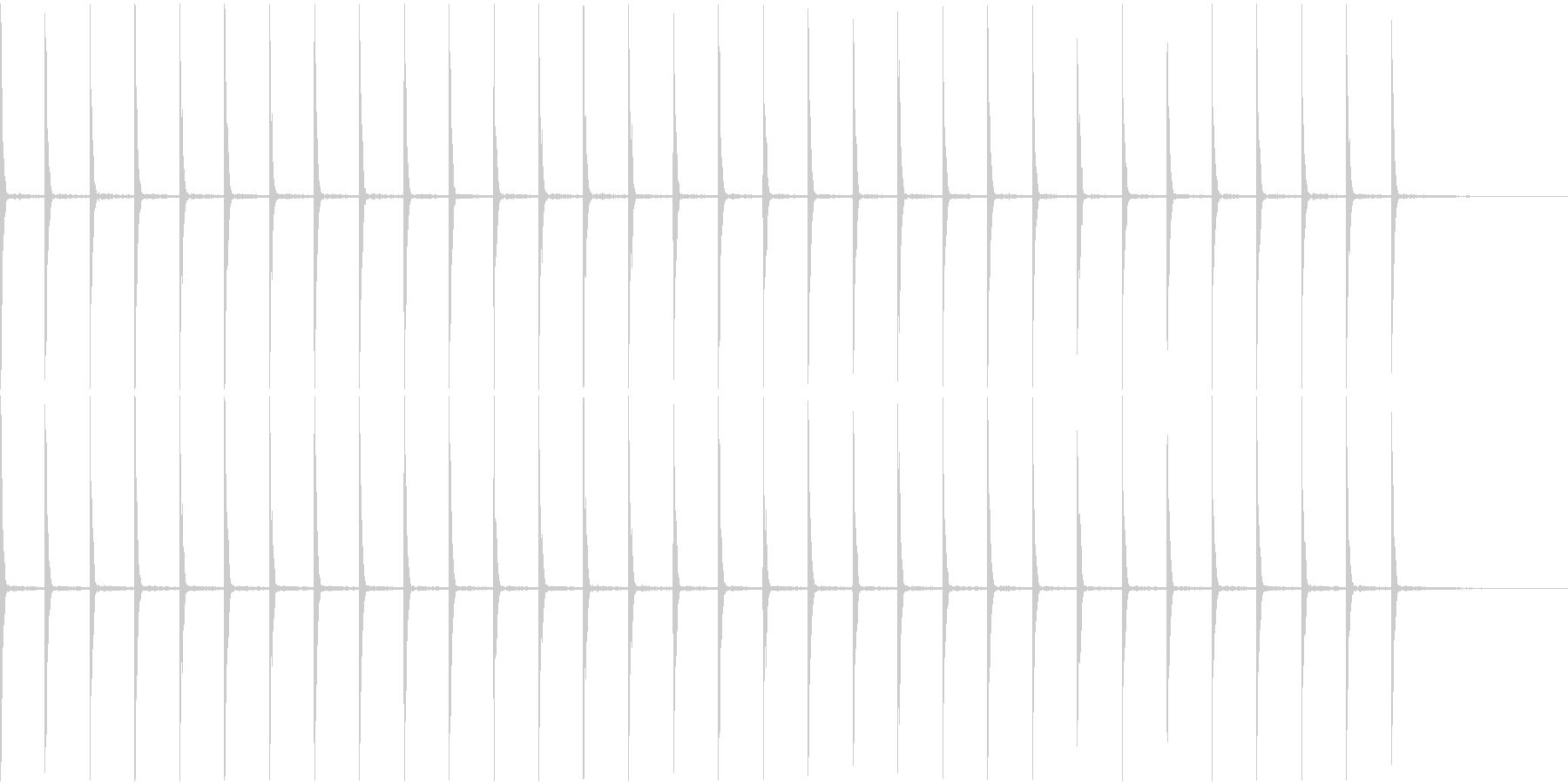 時計のカチカチ音の未再生の波形