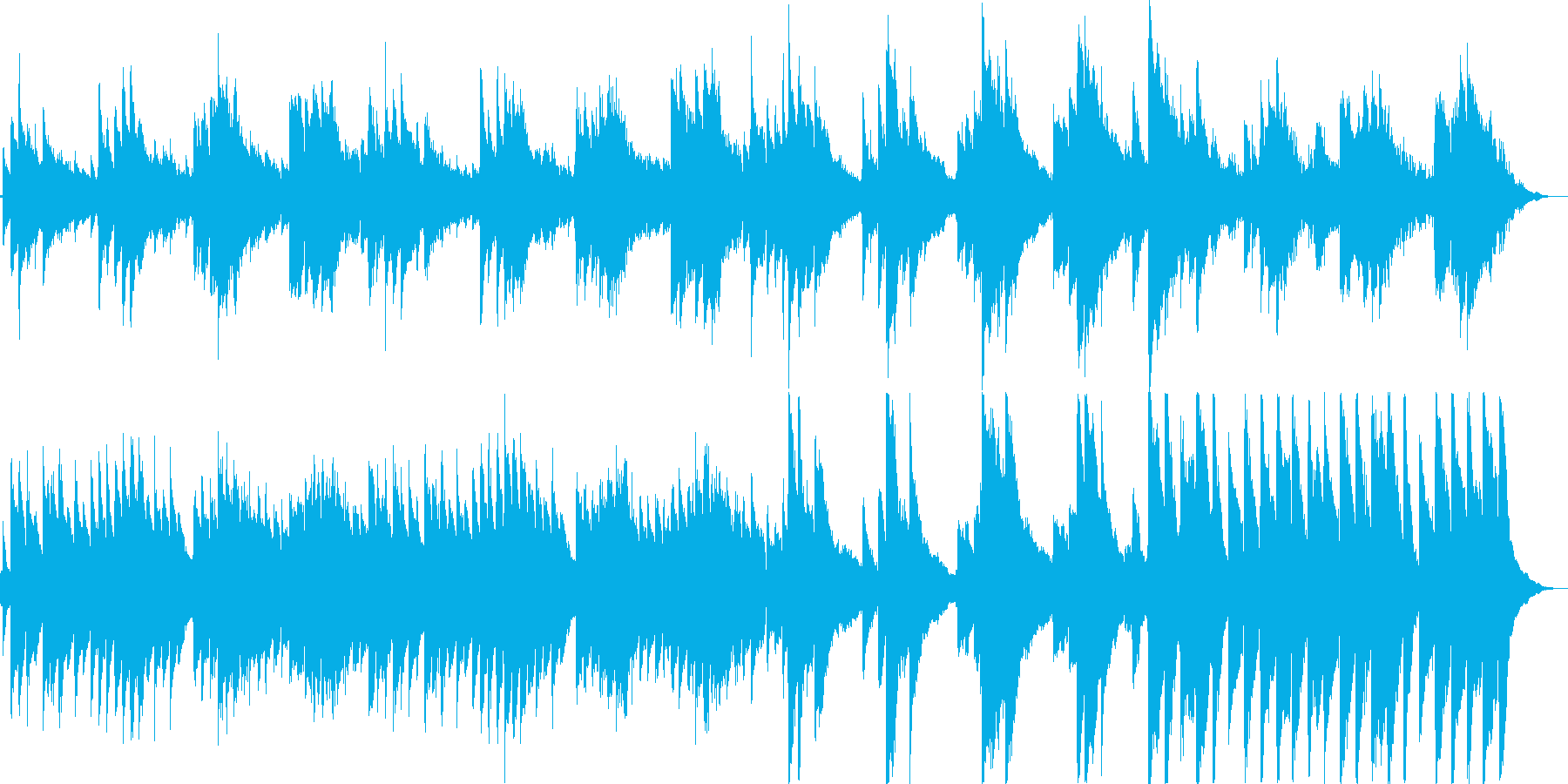 輝くような綺麗な音色が特徴のアコギ曲の再生済みの波形