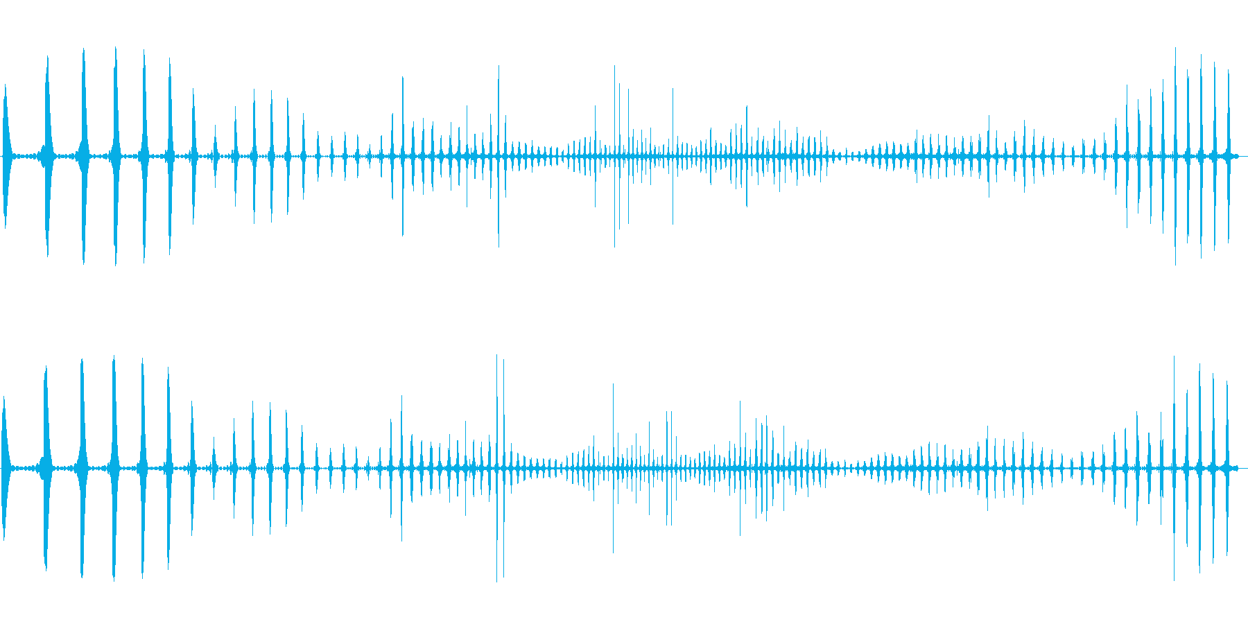 コミカル飛行音(飛んでまた着陸)の再生済みの波形