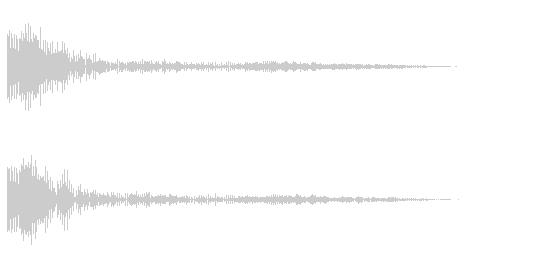 デーン・・・(ずっこけた時の音)の未再生の波形
