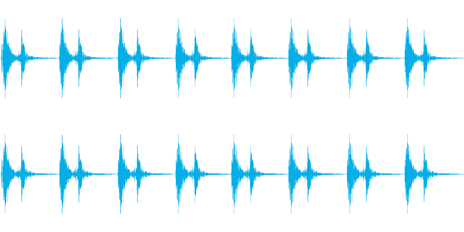 心臓の音ですの再生済みの波形