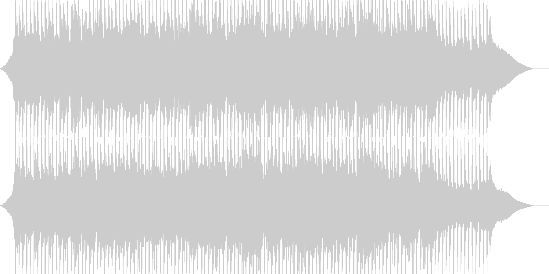 力強く羽ばたいていく爽やかなイメージの曲の未再生の波形