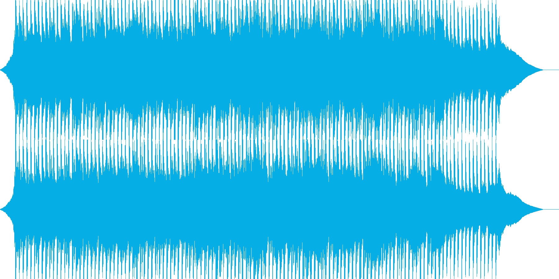力強く羽ばたいていく爽やかなイメージの曲の再生済みの波形