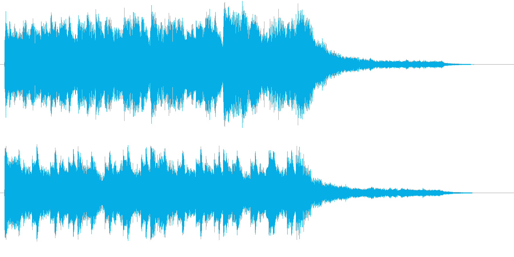 静かな朝の光に包まれるような穏やかな曲の再生済みの波形