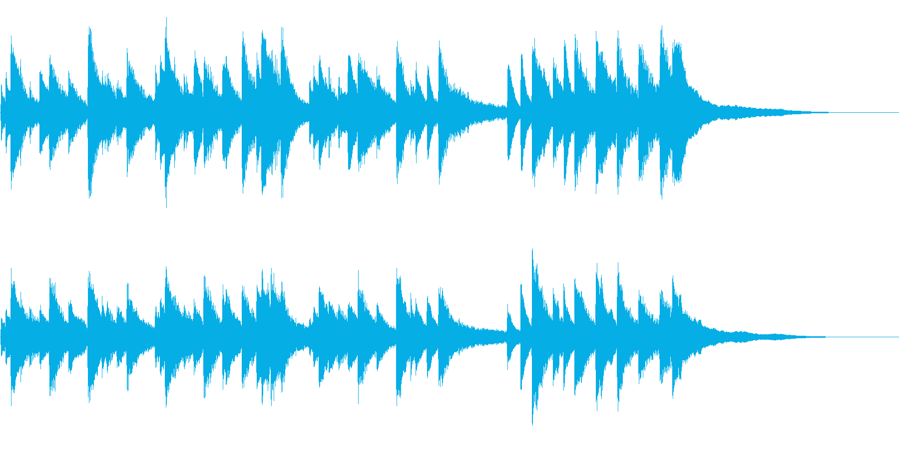 子どもの誕生日を祝ったピアノ曲3の再生済みの波形