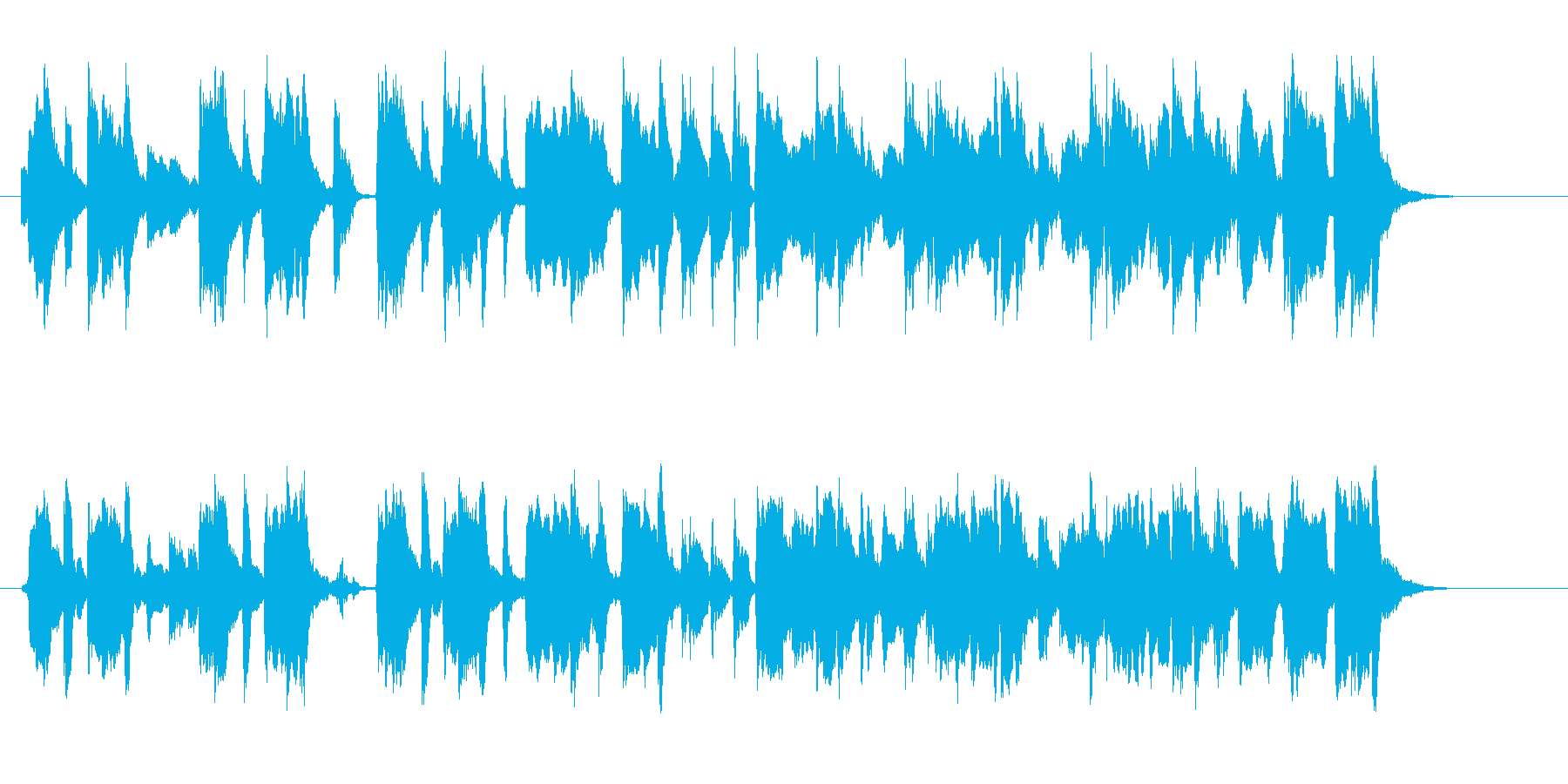 ほのぼのと優しい気持ちになれるBGMの再生済みの波形