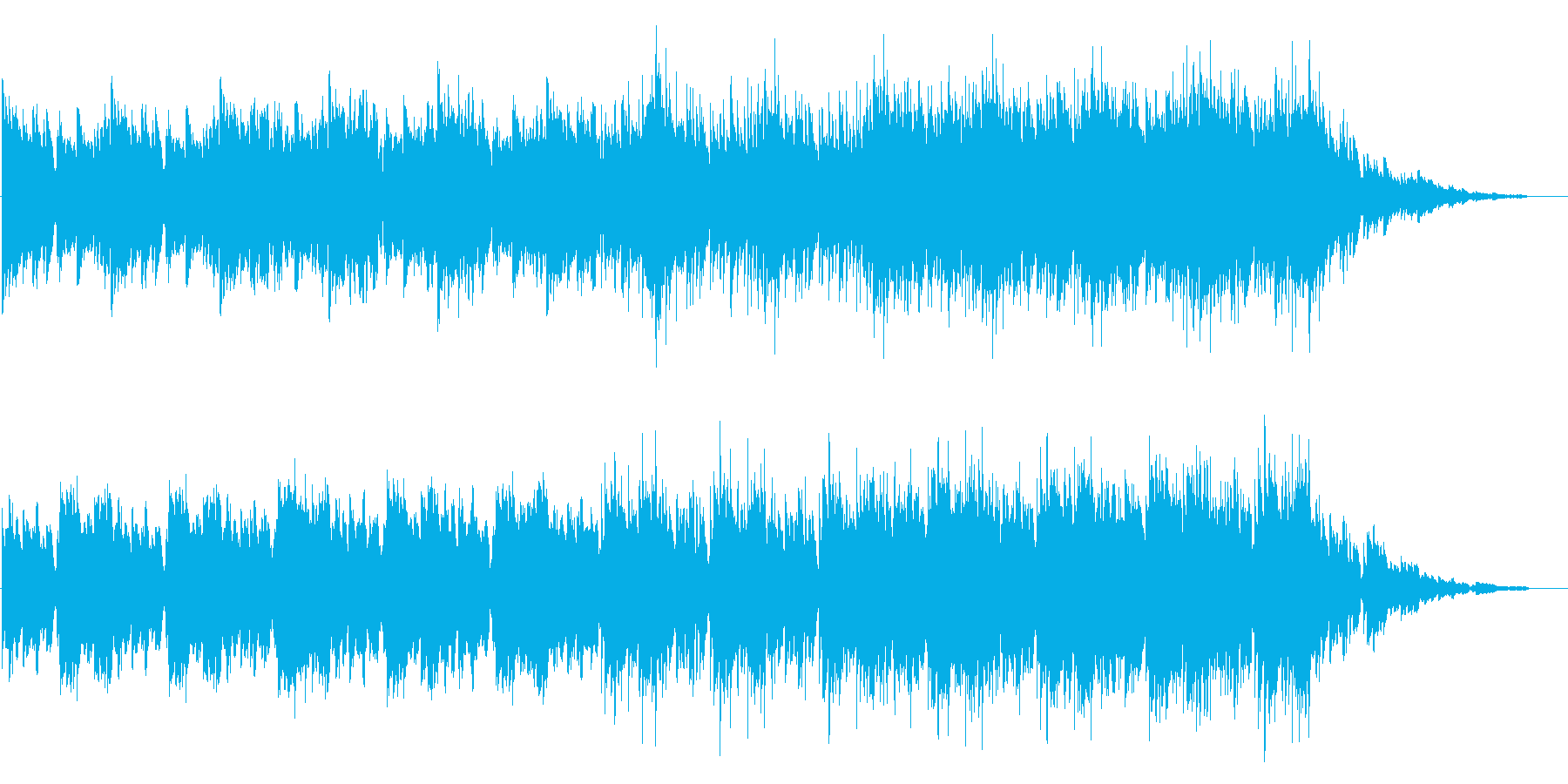 ピアノ中心で暗い雰囲気のインスト曲の再生済みの波形