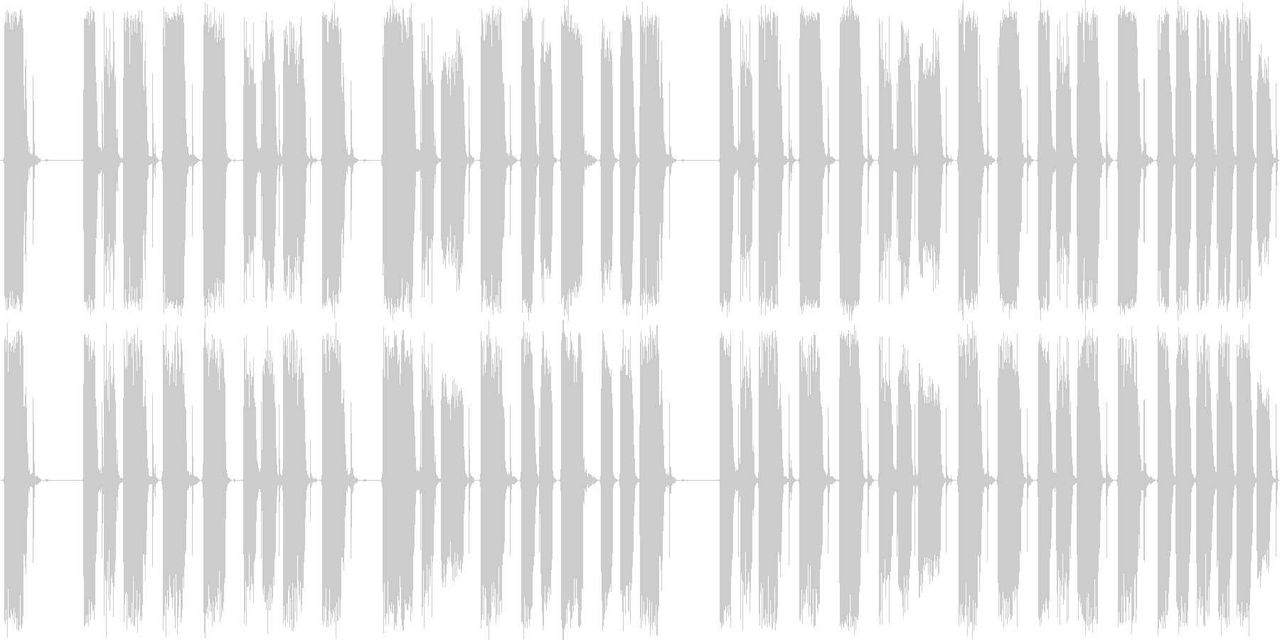 ハードなドラムを基本にした楽曲です。の未再生の波形