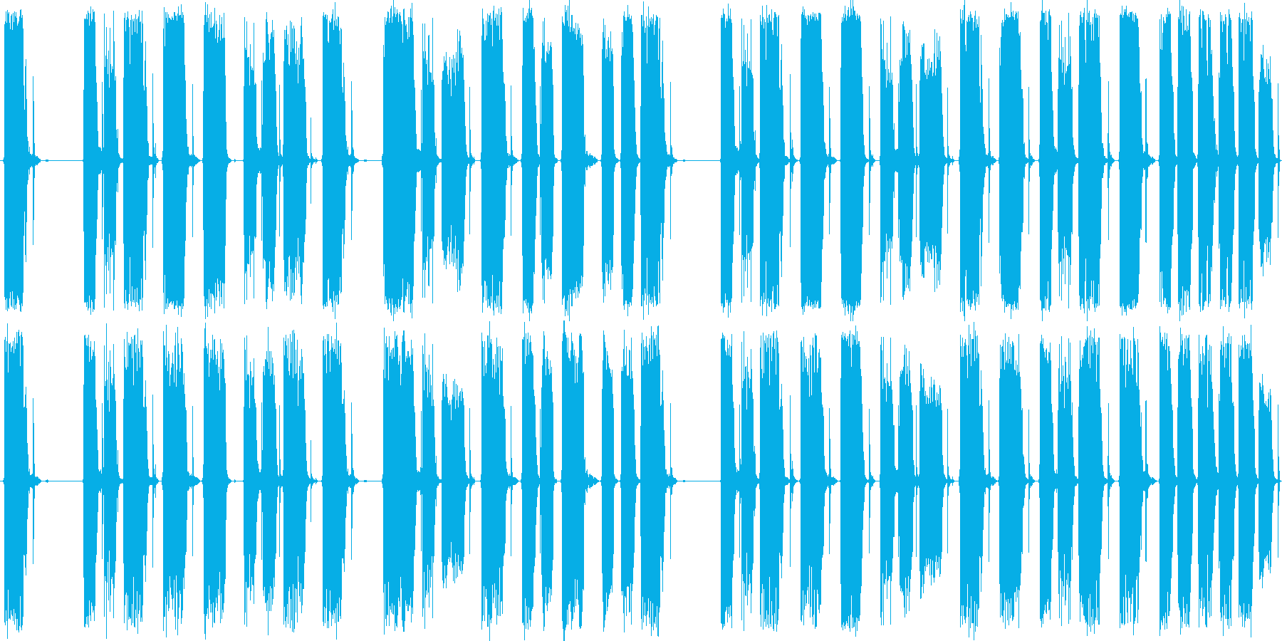 ハードなドラムを基本にした楽曲です。の再生済みの波形