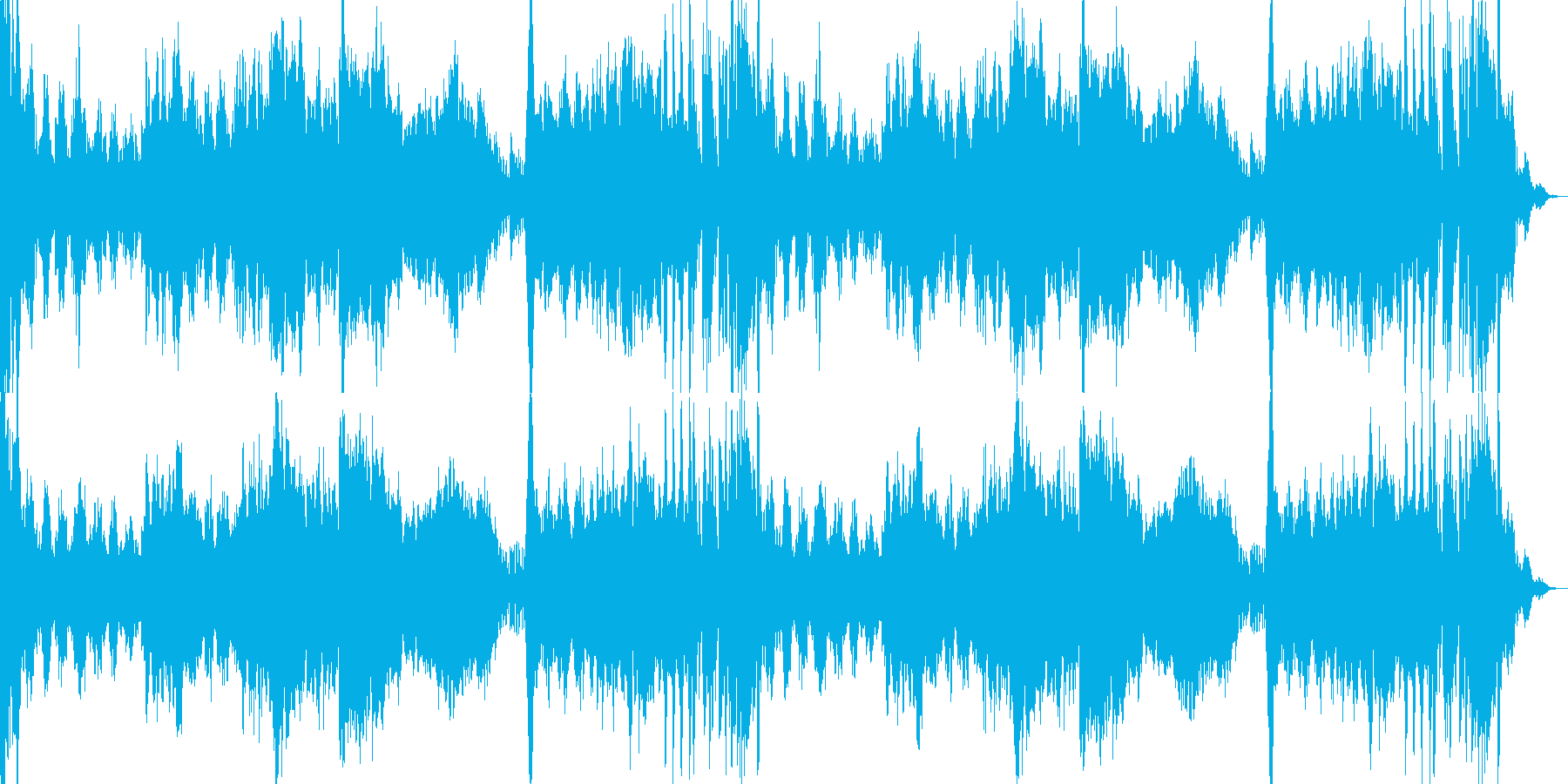 ピラミッド的なオーケストラ曲の再生済みの波形