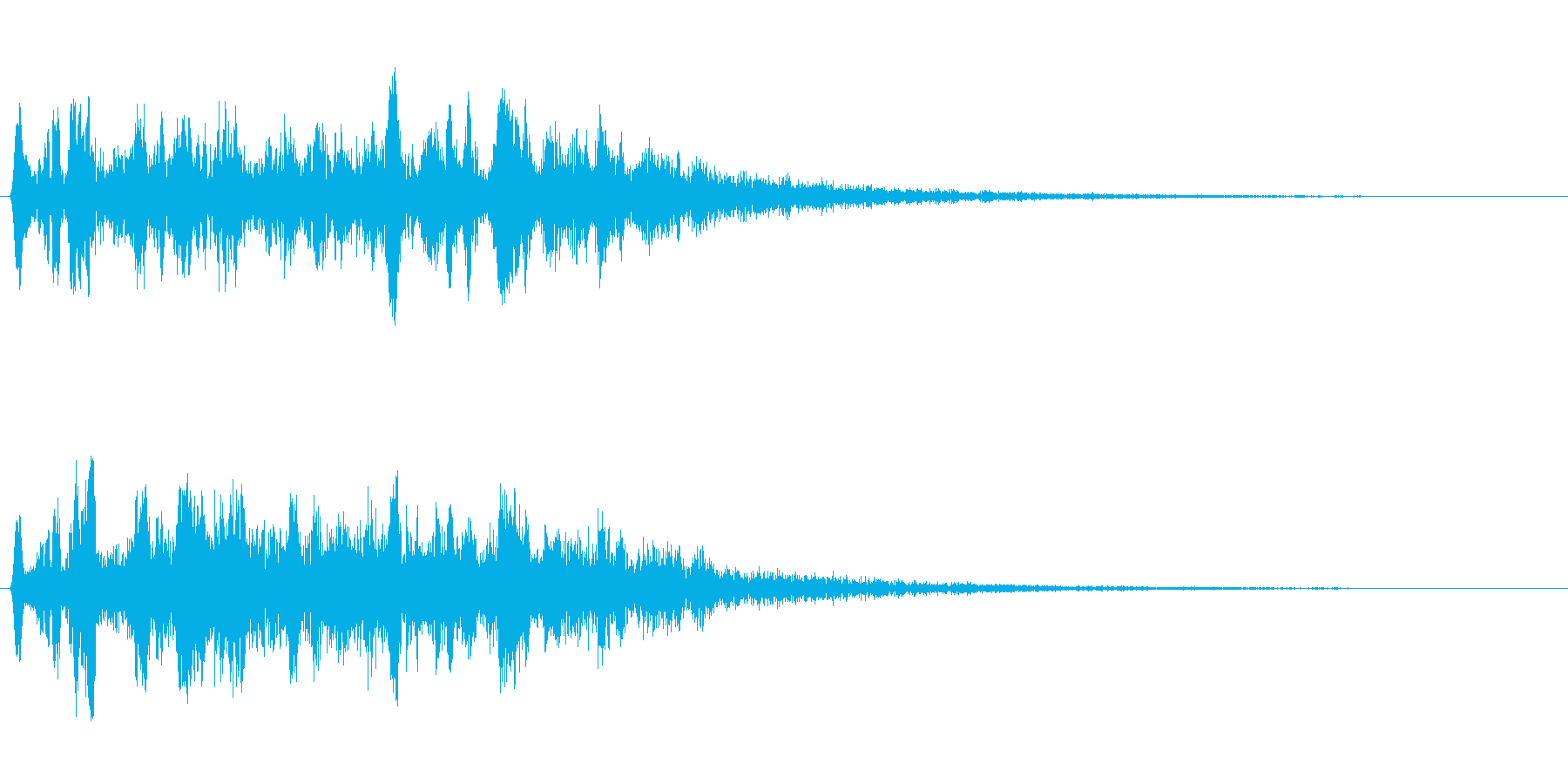 キラキラ系(アップ音)の再生済みの波形