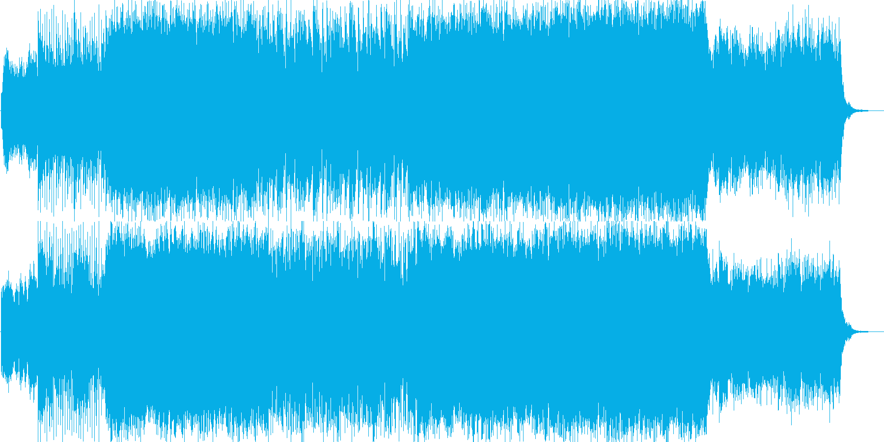ノリのいいポップスの再生済みの波形