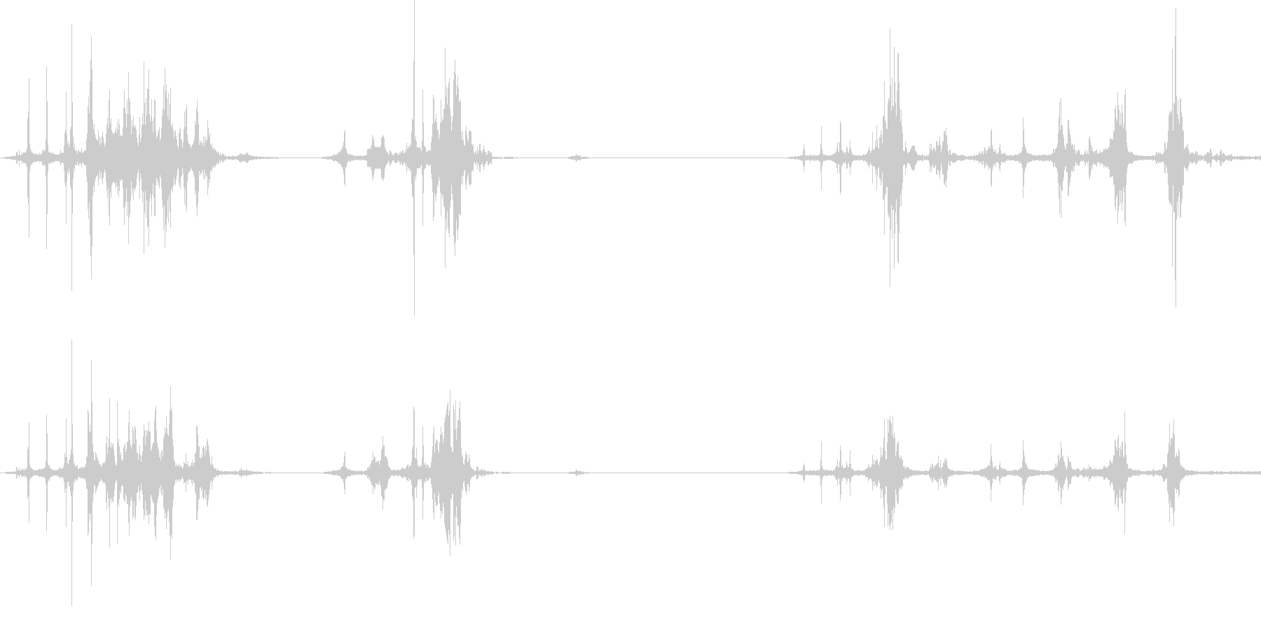 本のページをめくる音(パラパラ)の未再生の波形