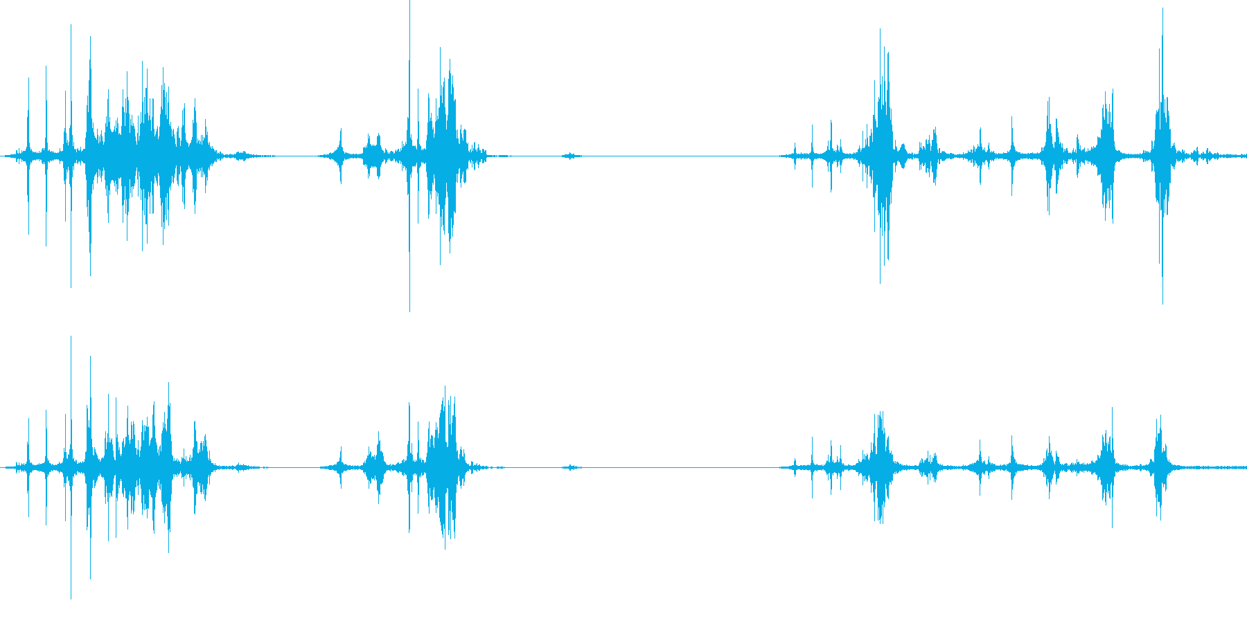 本のページをめくる音(パラパラ)の再生済みの波形