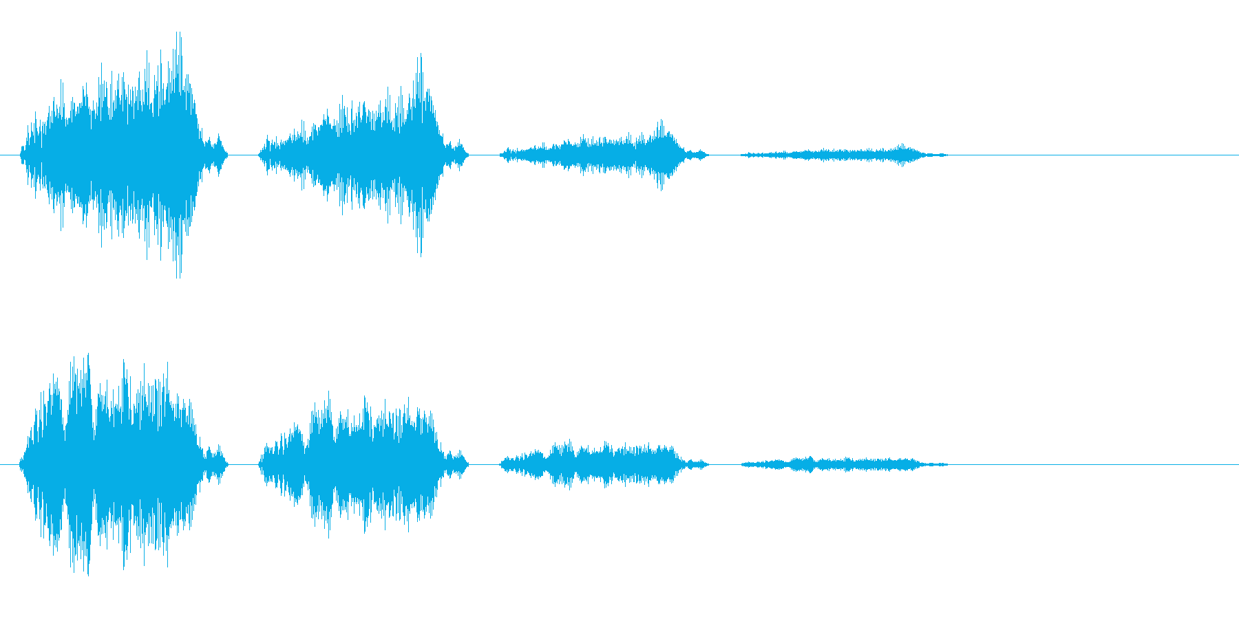 チュチェチェ(鳴き声)の再生済みの波形