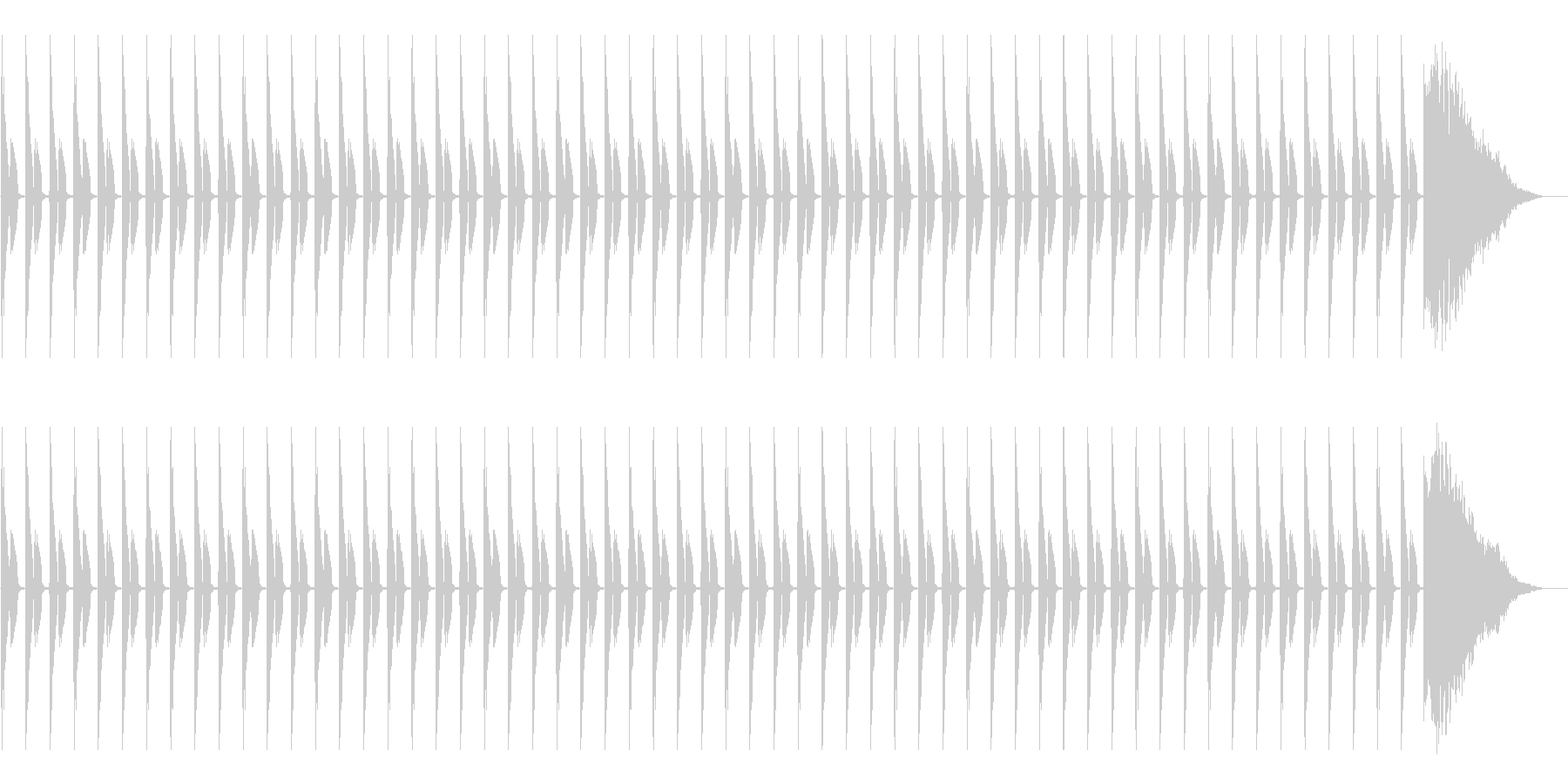 1分カウント3 (シンキングタイム用)の未再生の波形