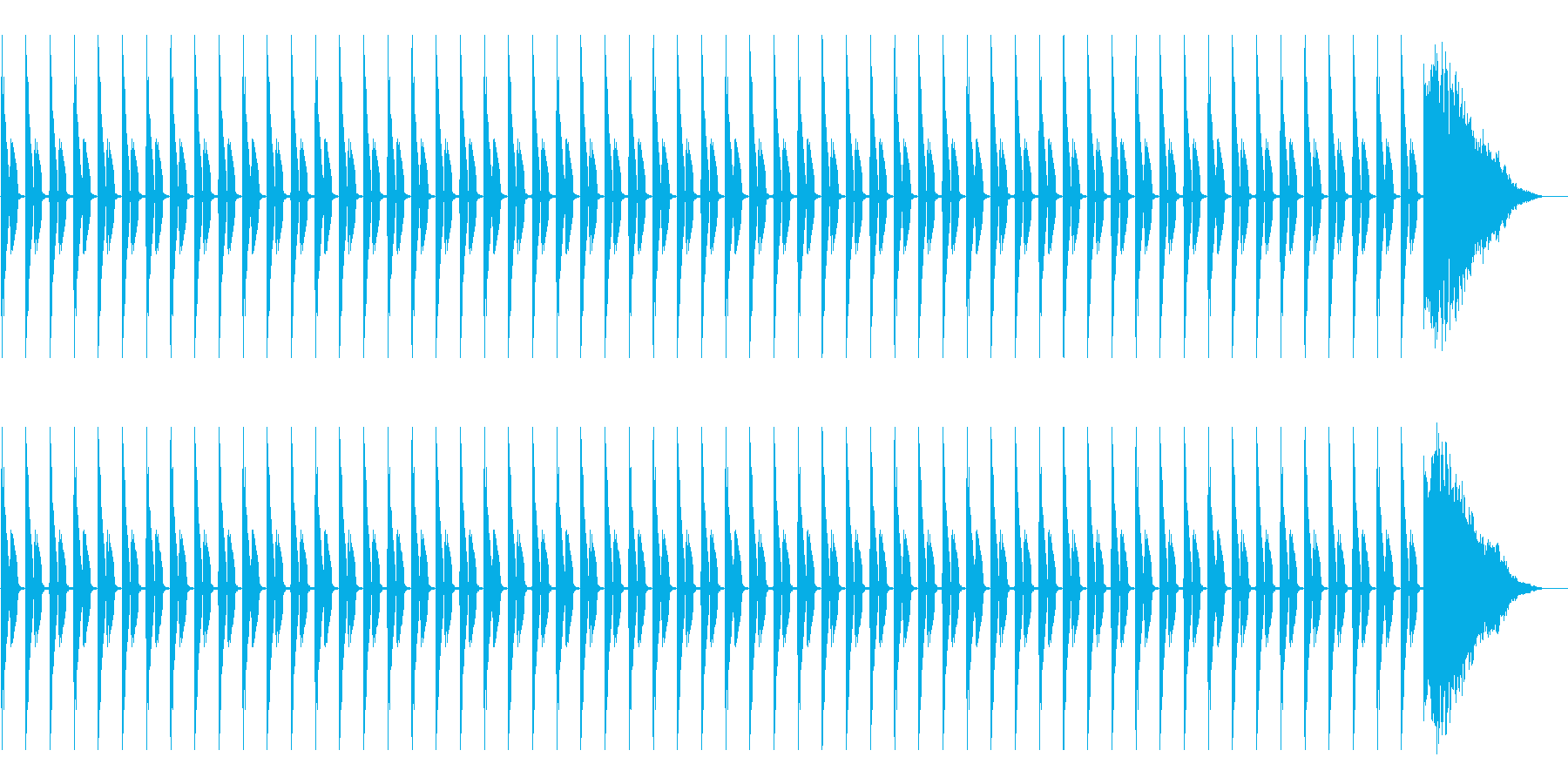 1分カウント3 (シンキングタイム用)の再生済みの波形