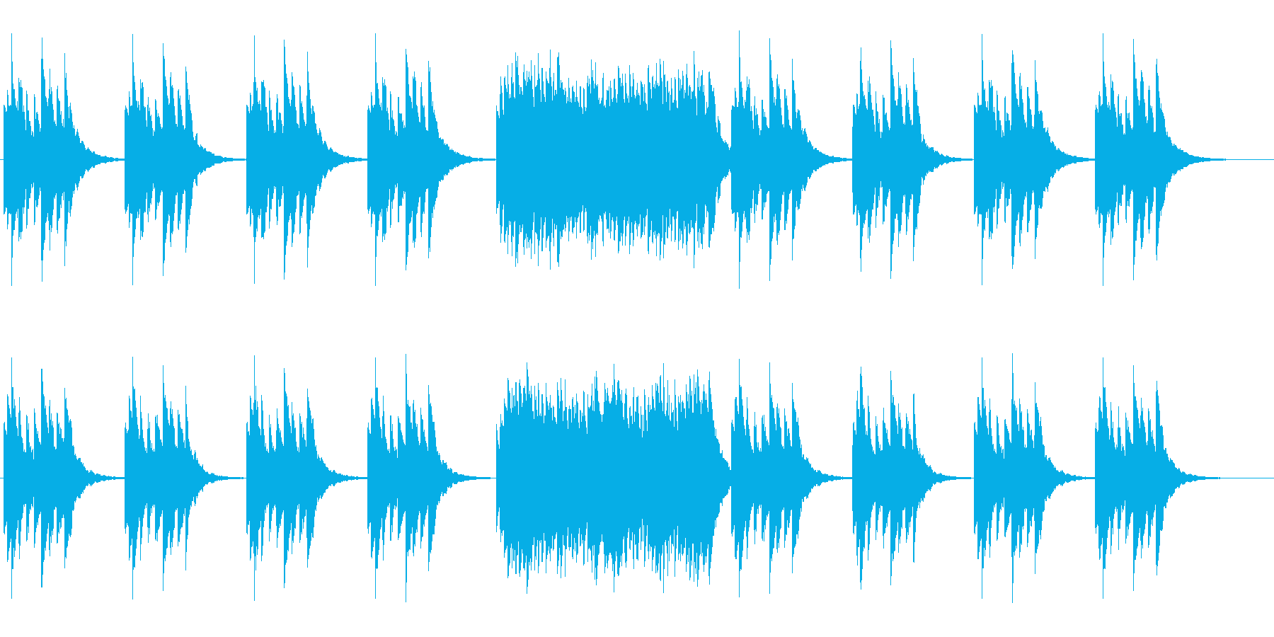 せつない旋律のオルゴールの曲ですの再生済みの波形