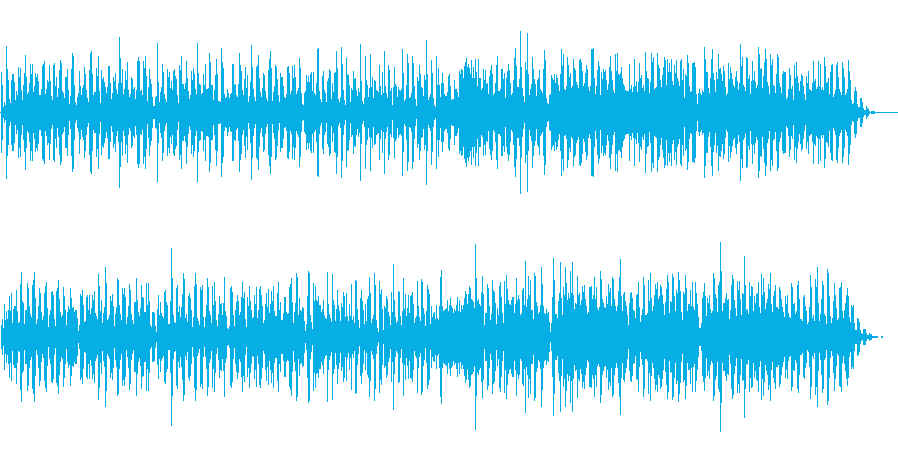 オルゴールとストリングのシンプルな曲の再生済みの波形