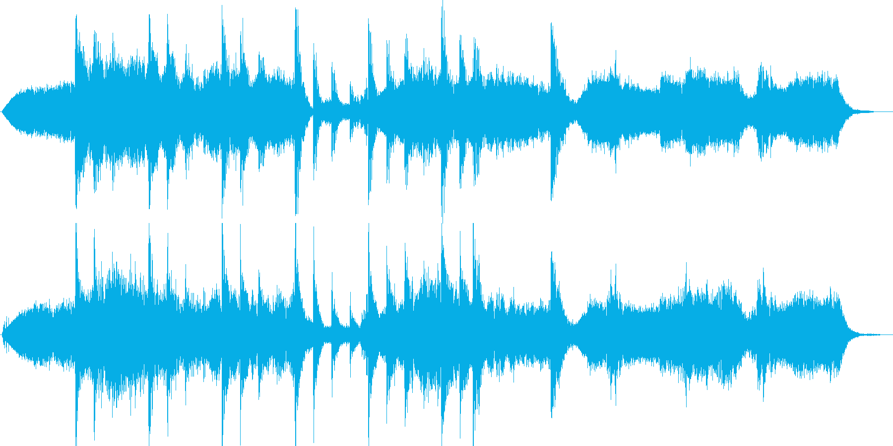 恐怖、精神、ホラー楽曲の再生済みの波形