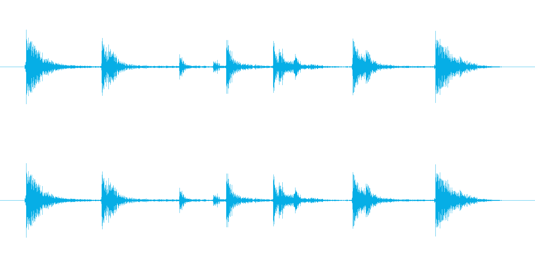 落とす音(カタンの再生済みの波形