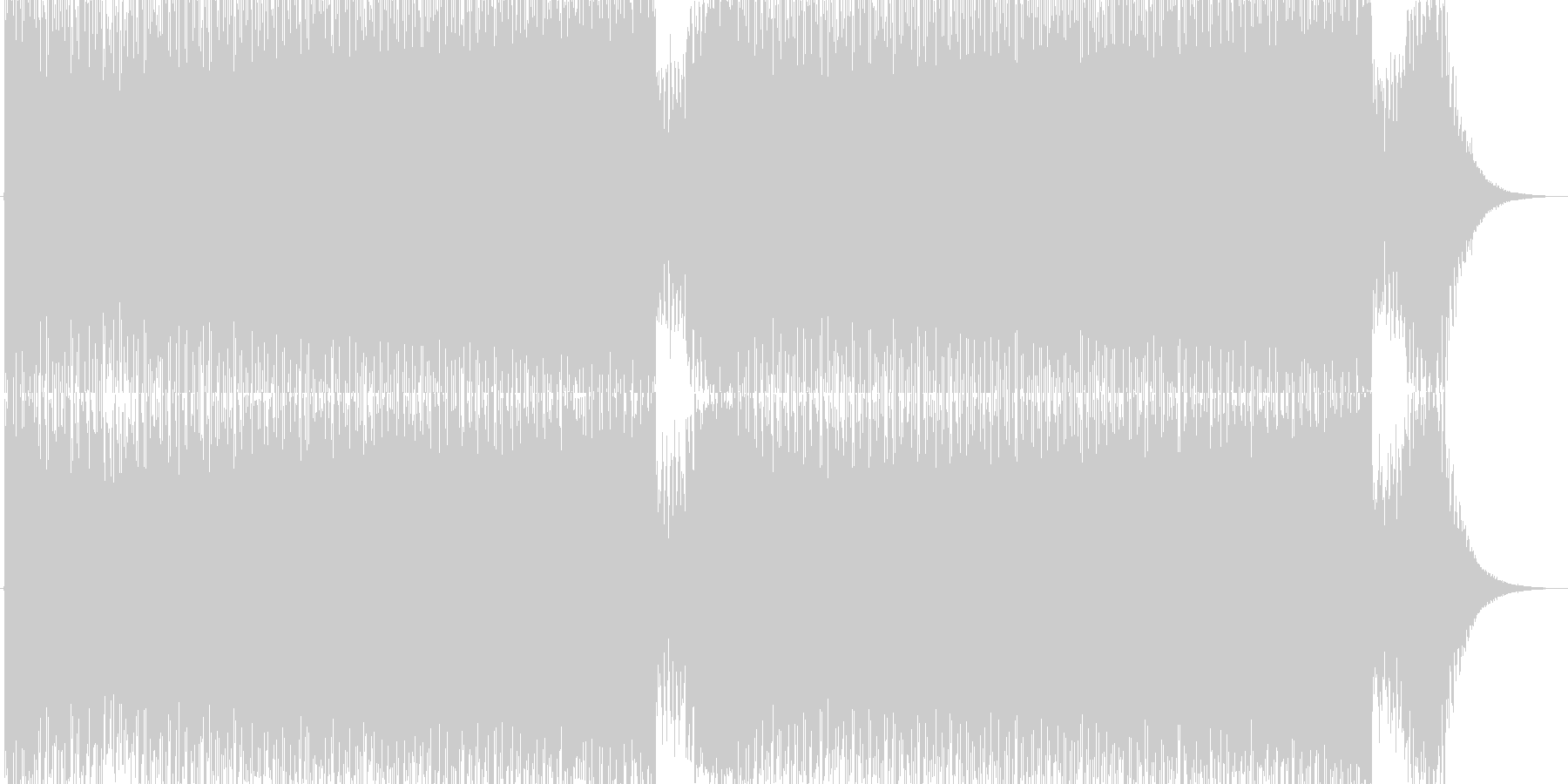 サイバーファンタジーな戦闘BGMの未再生の波形